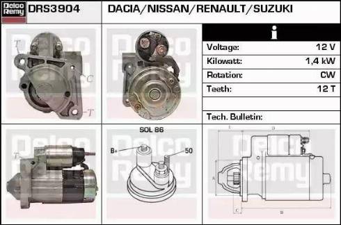 Remy DRS3904 - Starteris autospares.lv