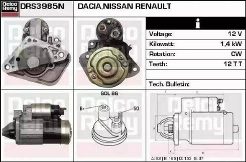 Remy DRS3985N - Starter www.autospares.lv