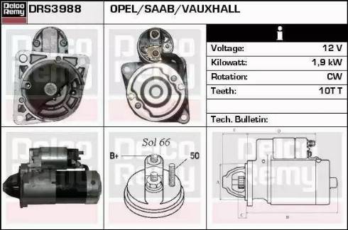 Remy DRS3988 - Starteris autospares.lv