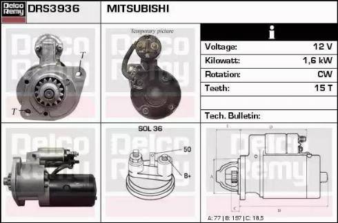 Remy DRS3936 - Starteris www.autospares.lv