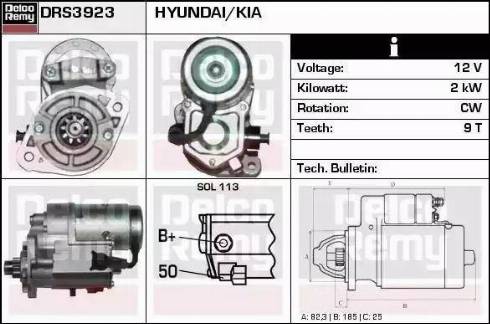 Remy DRS3923N - Starteris www.autospares.lv