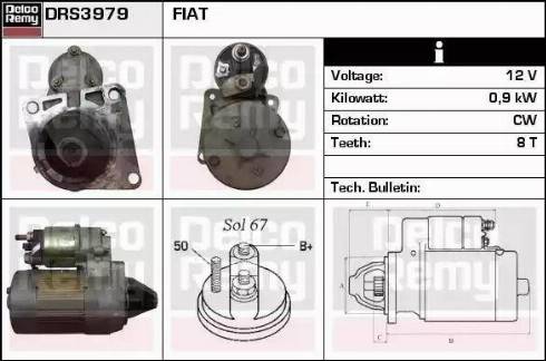 Remy DRS3979 - Starteris www.autospares.lv