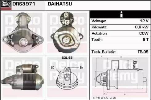 Remy DRS3971 - Starteris autospares.lv