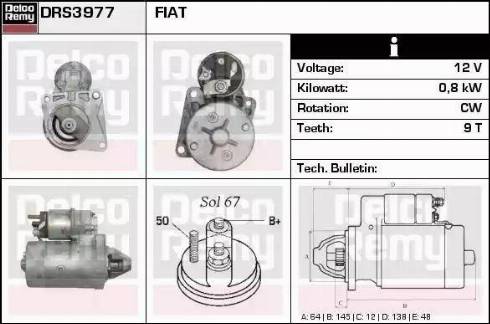 Remy DRS3977 - Starteris autospares.lv