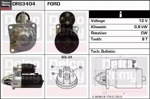 Remy DRS3404 - Starteris autospares.lv