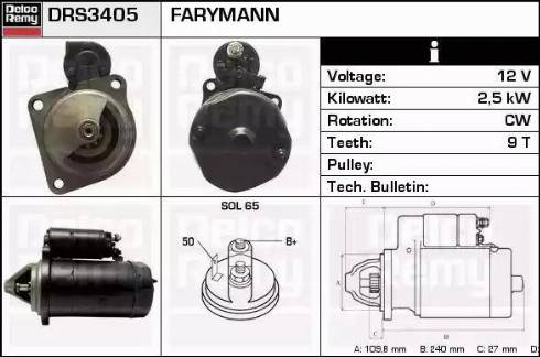 Remy DRS3405 - Starteris autospares.lv