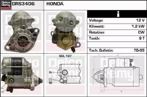 Remy DRS3406 - Starter www.autospares.lv