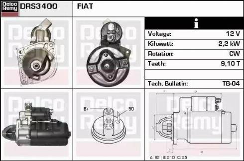 Remy DRS3400 - Starteris autospares.lv