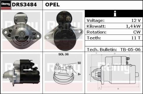 Remy DRS3484X - Starteris www.autospares.lv