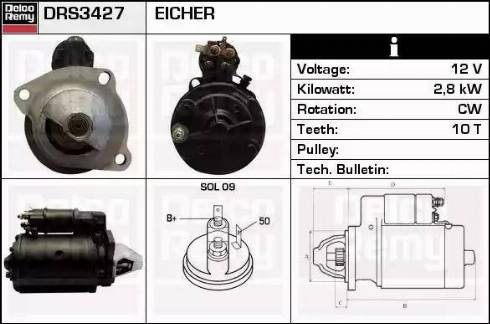 Remy DRS3427 - Starteris autospares.lv