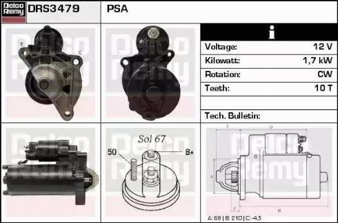 Remy DRS3479 - Стартер www.autospares.lv