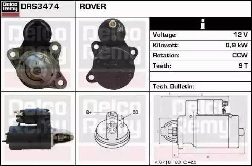 Remy DRS3474 - Starteris autospares.lv