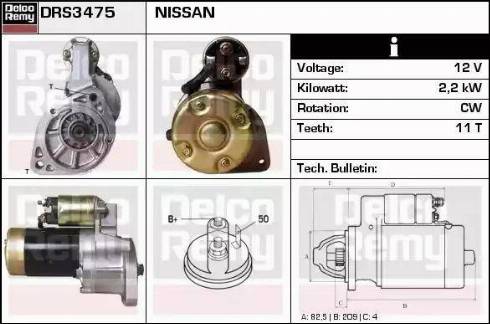 Remy DRS3475 - Starter www.autospares.lv