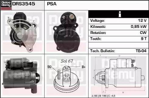 Remy DRS3545 - Starteris autospares.lv