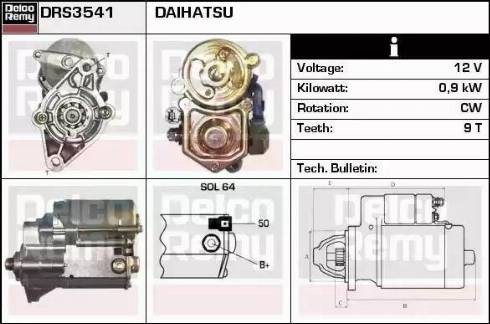 Remy DRS3541 - Starteris autospares.lv