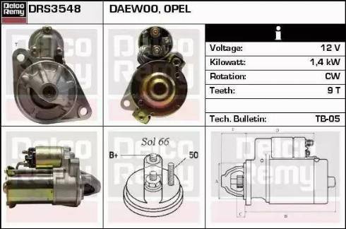 Remy DRS3548N - Starteris autospares.lv