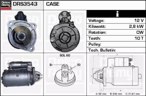 Remy DRS3543 - Starteris autospares.lv