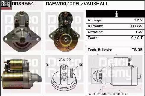 Remy DRS3554N - Starteris autospares.lv