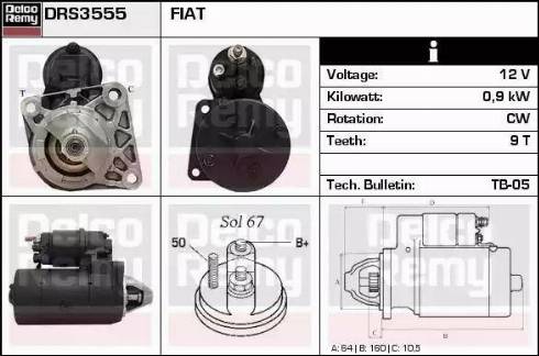 Remy DRS3555 - Starteris autospares.lv