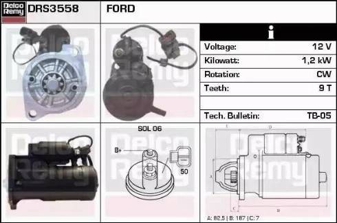 Remy DRS3558 - Starteris autospares.lv