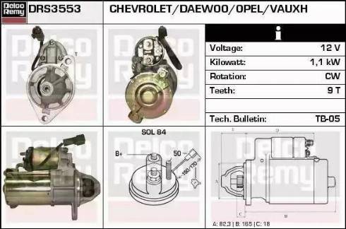 Remy DRS3553 - Стартер www.autospares.lv