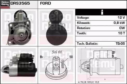 Remy DRS3565 - Starteris autospares.lv