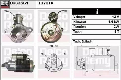 Remy DRS3561 - Starteris www.autospares.lv