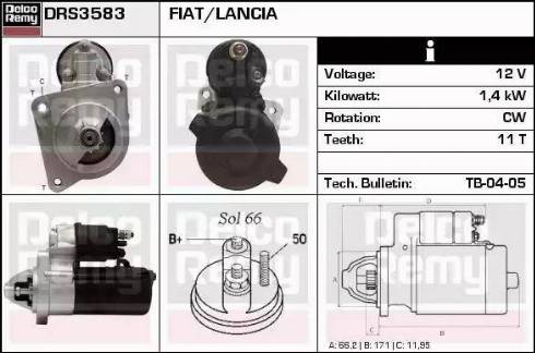 Remy DRS3583 - Starteris autospares.lv