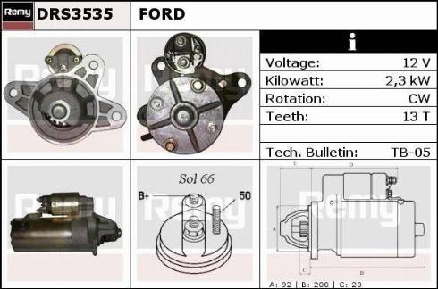 Remy DRS3535X - Starteris autospares.lv