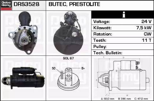 Remy DRS3528 - Starteris autospares.lv