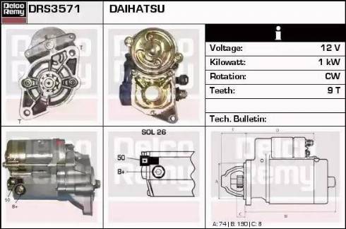 Remy DRS3571 - Starteris www.autospares.lv