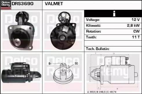 Remy DRS3690 - Starter www.autospares.lv