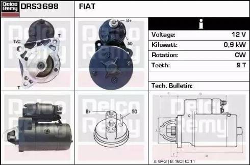 Remy DRS3698 - Starteris autospares.lv