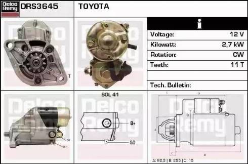 Remy DRS3645 - Starteris autospares.lv