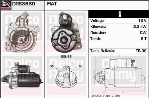 Remy DRS3660 - Starteris www.autospares.lv