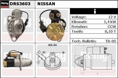 Remy DRS3603X - Starteris autospares.lv