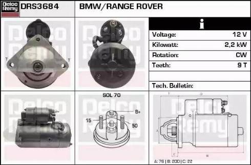 Remy DRS3684 - Starteris autospares.lv