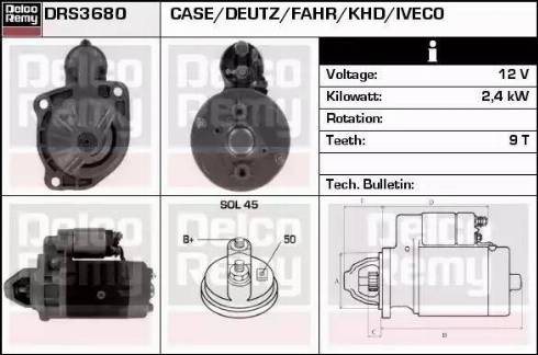 Remy DRS3680 - Starteris autospares.lv