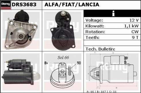 Remy DRS3683X - Starteris autospares.lv