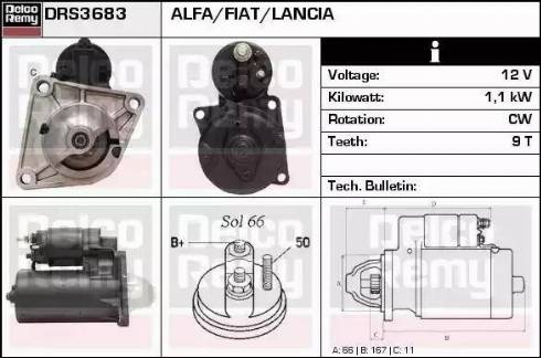 Remy DRS3683 - Starteris www.autospares.lv