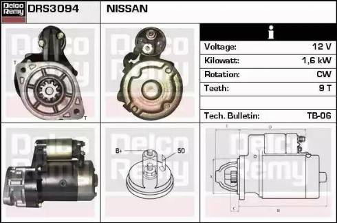 Remy DRS3094 - Стартер www.autospares.lv