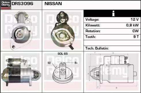 Remy DRS3096 - Стартер www.autospares.lv