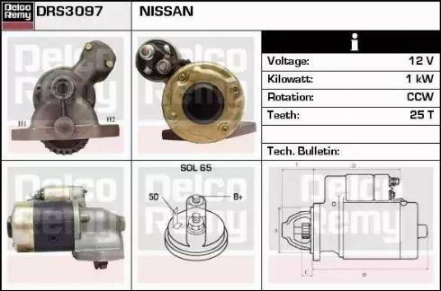 Remy DRS3097 - Стартер www.autospares.lv