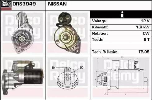 Remy DRS3049 - Starter www.autospares.lv