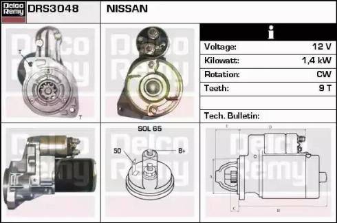 Remy DRS3048 - Стартер www.autospares.lv