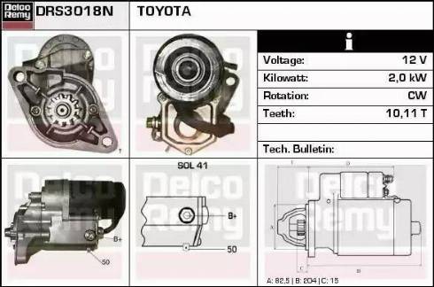 Remy DRS3018N - Starteris www.autospares.lv