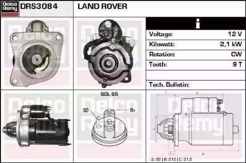 Remy DRS3084 - Стартер www.autospares.lv