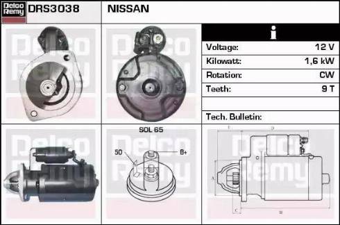 Remy DRS3038 - Стартер www.autospares.lv