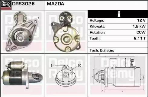 Remy DRS3028 - Стартер www.autospares.lv