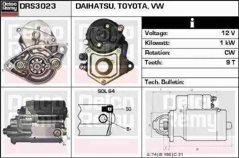 Remy DRS3023 - Starteris www.autospares.lv